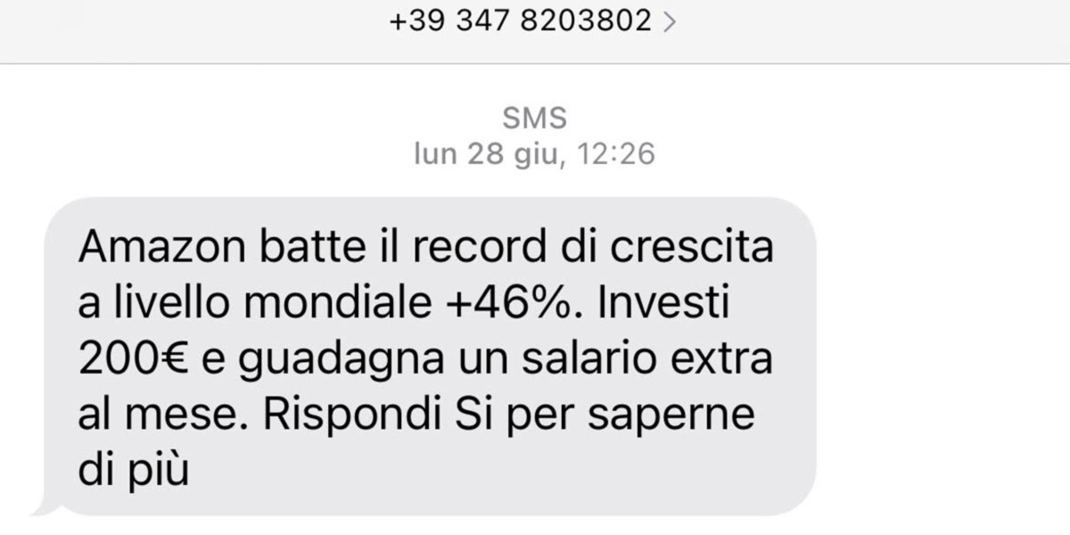 amazon messaggio