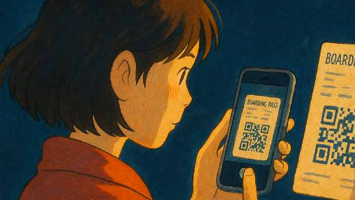 foto del biglietto aereo